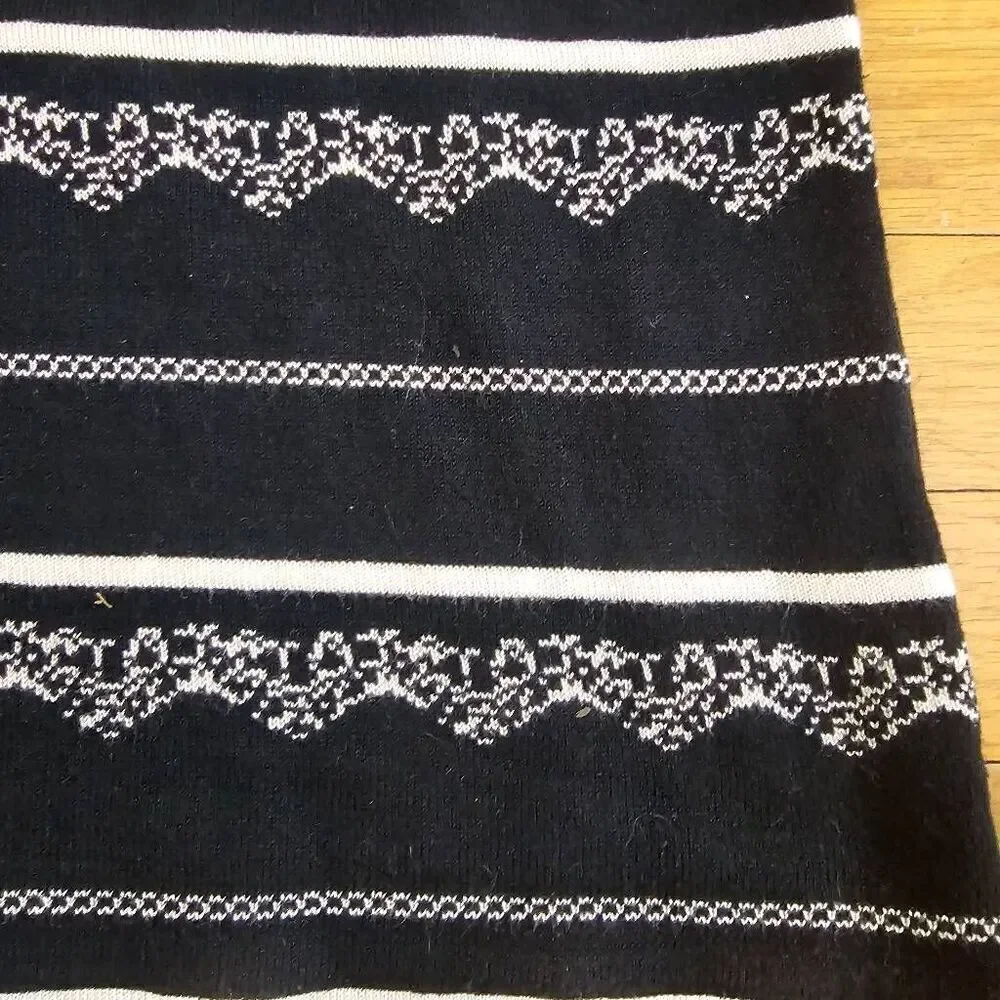 Free People Black Knit A Line Midi Skirt Medium